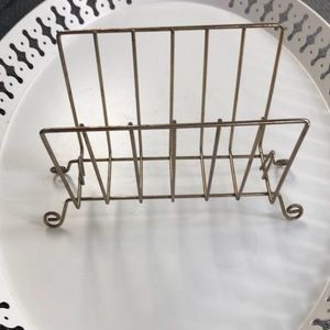 Vintage gold tone wire napkin/letter holder